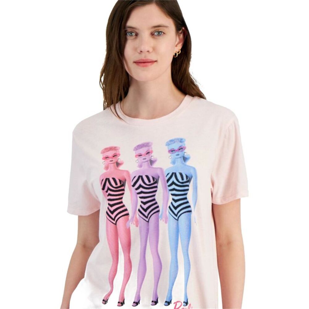 Love Tribe Womens Retro Barbie Basic T-Shirt, , Juniors, L, DM